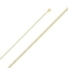 Solid 14k White and Yellow Gold 2MM Two Tone Light Curb White Pave Chain Necklace - 24 Inches