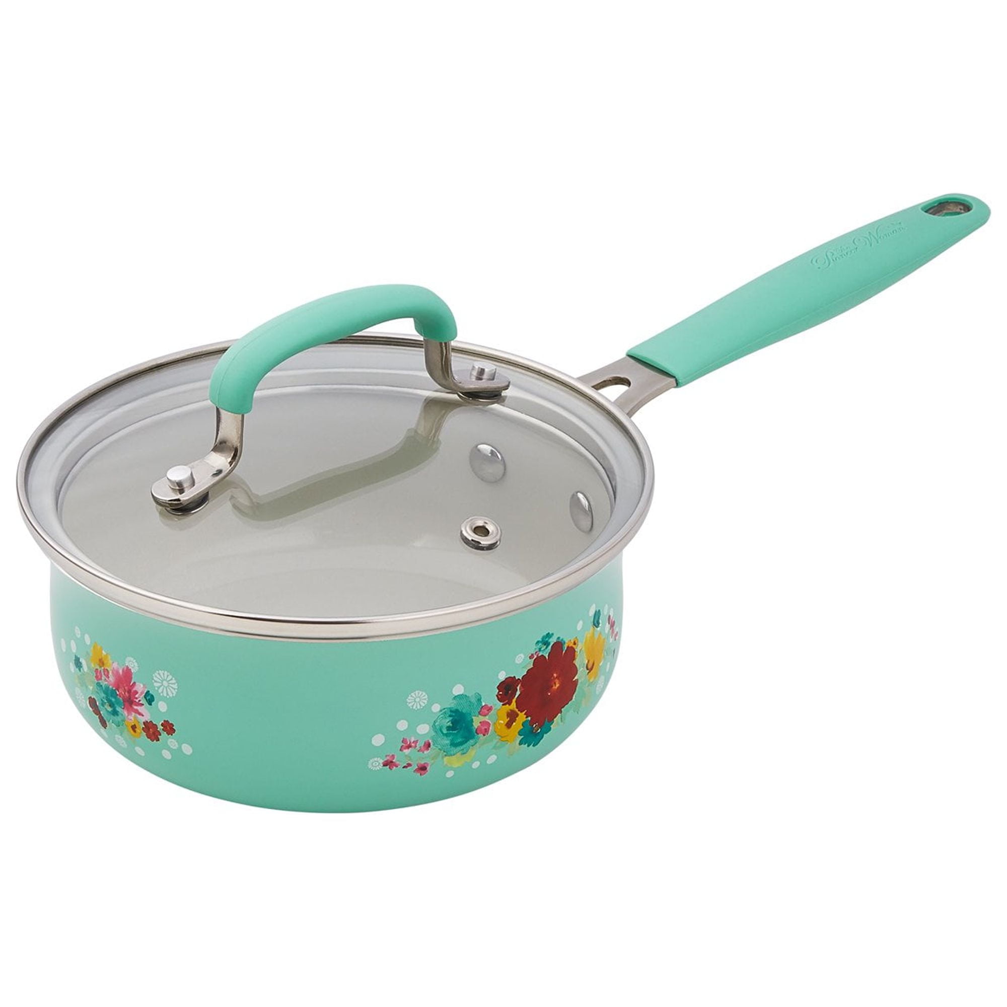 The Pioneer Woman Breezy Blossom 25-Piece Ceramic Nonstick Aluminum Cookware Set