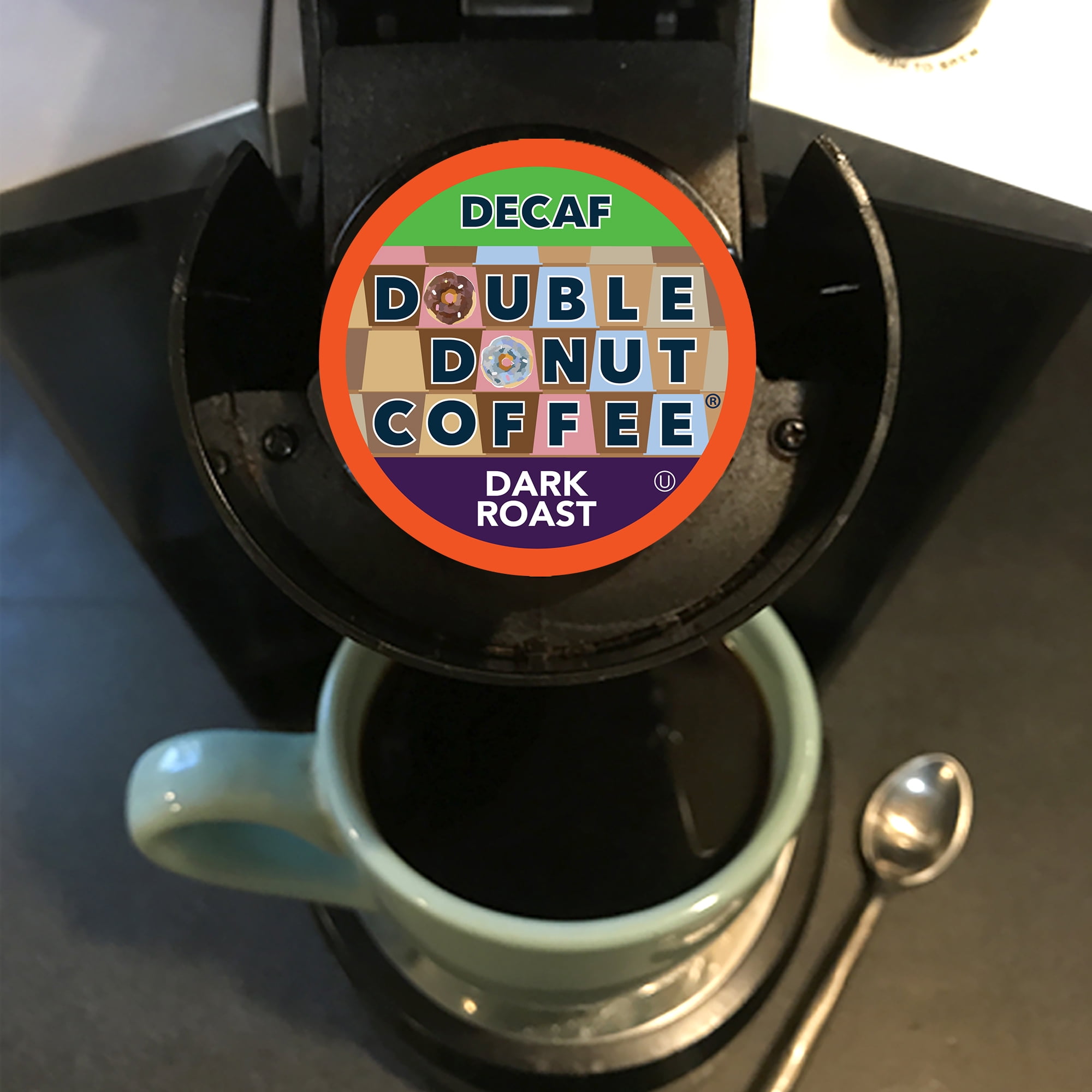Double Donut Decaf Dark Roast Coffee Pods, 80 Count