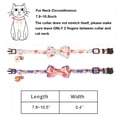 thumbnail image 5 of Collar floral para gato con cascabel de pajarita, paquete de 2 lindos collares de gato con flores y pajarita extraíble (floral), 5 of 5