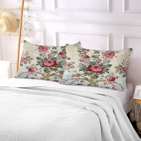 Pillow Case Plush Pillow Timeless Floral Elegance Case standard size/King size/Queen size Bed Pillow Pillowcases