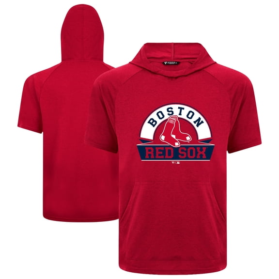 Men's Levelwear Red Boston Red Sox Phase Banner Arch Hoodie T-Shirt