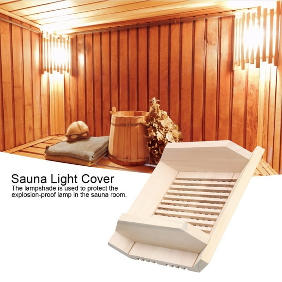 Long Life Sauna Accessories Sauna Light Cover, Wood Corner Lamp Shade, Practical Protect Lamp for Sauna Room