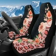 thumbnail image 7 of Garronmavis Leopard Flower Fluffy Car Seat Covers 2 Pcs Auto Seat Cover Pad for Front Universal Elastic Vehicle Seats Cushion Automotive Interior Accessories for Women, 7 of 7