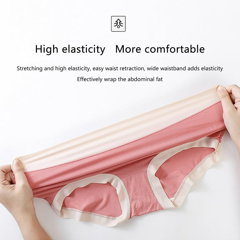 LBECLEY Ladies Nylon Panties with Cotton Crotch Women's Lace Plus Size  Panties Low Waist Breifs Gather Your Waist and Lines Under Garments Warmers  Women A L 