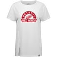 thumbnail image 2 of Women's Levelwear  White Detroit Red Wings Influx Banner Arch T-Shirt, 2 of 3