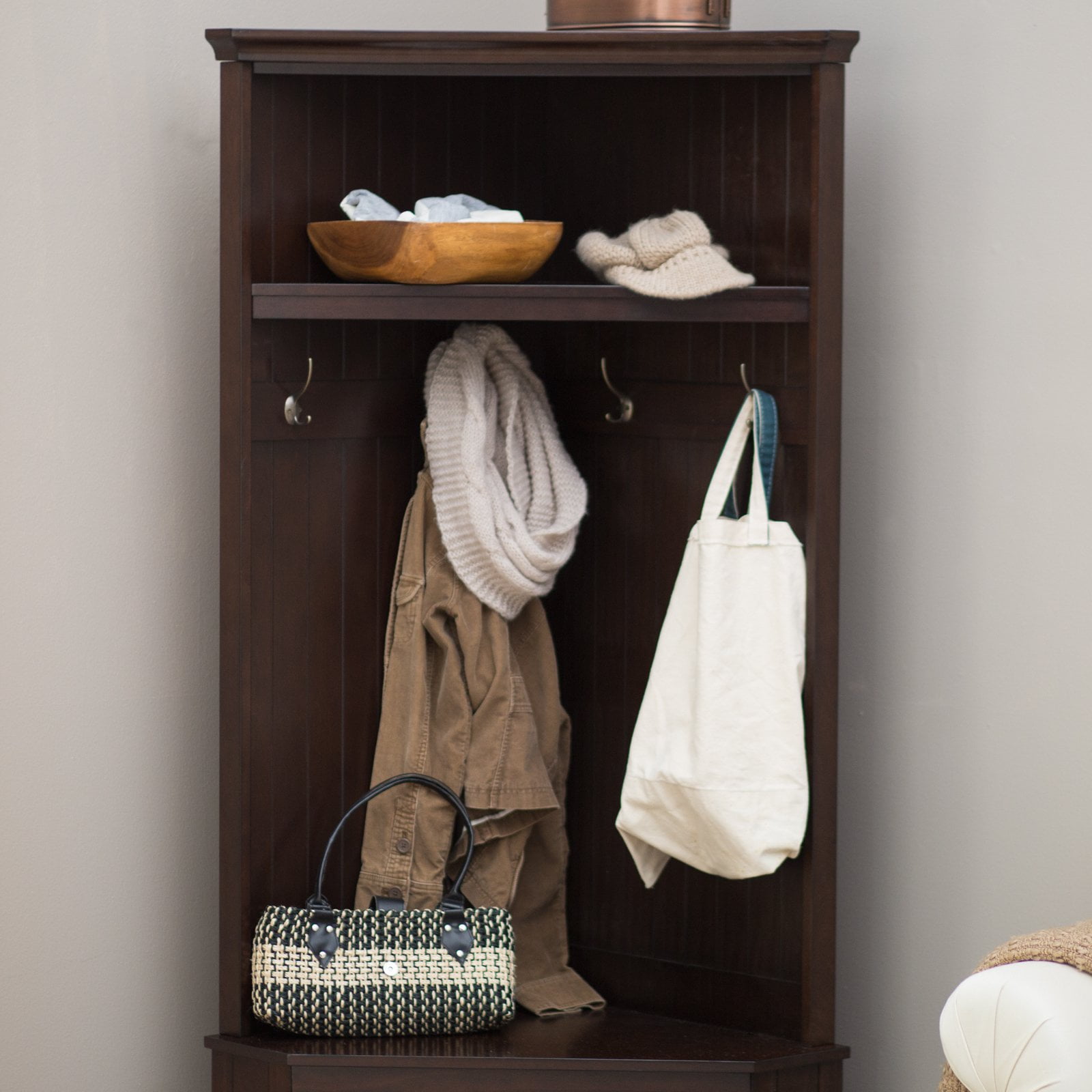 Belham Living Richland Corner Hall Tree Espresso