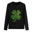 thumbnail image 5 of UngA St.Patricks Day Shirts Women Casual Long Sleeve Lucky Irish Shamrock Paddy's Day Graphic Tees Tops,Size XL, 5 of 8