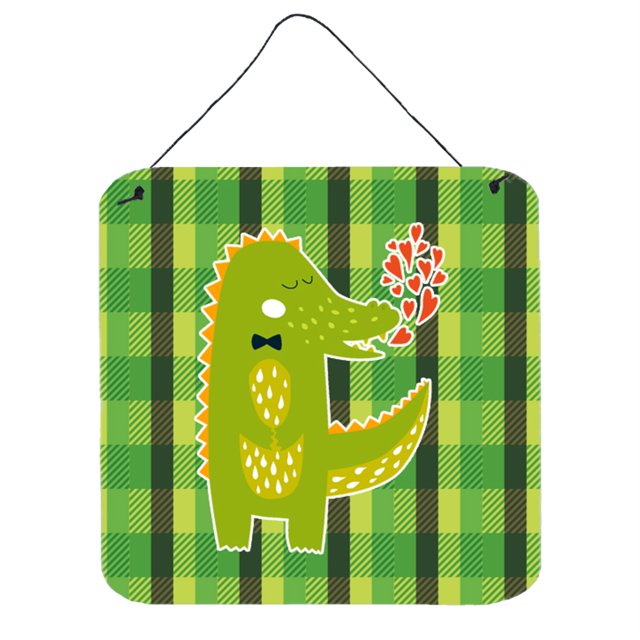 "Treasures Alligator Love Metal Print, 6"" x 6"", Multicolor" Caroline's Treasures BB6741DS66