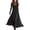 Black, variant on Women's Black Tulle Maxi Dress, Retro Round Neck Bohemian Evening Dress, Sheer Patchwork Western Style Dress for Formal Events and Boho Chic Outfits Black L
