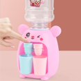 thumbnail image 4 of 1 pieza de juguete de simulación de cocina rosa para niños, juego de rol para niños, mini dispensador de agua de dos cabezales, 4 of 5