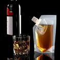 thumbnail image 5 of 1 Set 350ML/500ML/200ML/100ML/1000ML Liquor Pouch Food Grade Transparent PET Sneak Alcohol Flask Hide Drinking Bag with Funnel Kitchen Tools, 5 of 8