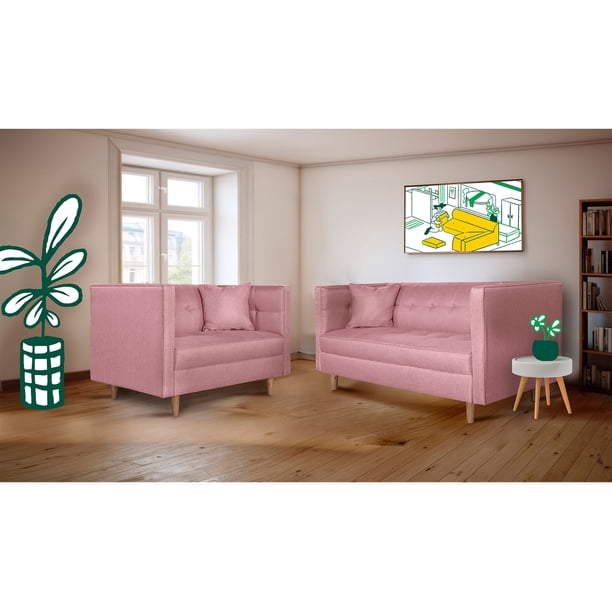 Sala 3-2 Makora lino Palo de Rosa Modelo Milliani