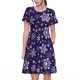 thumbnail image 1 of Balery Christmas Purple Snowflakes Vestidos sueltos de manga corta para mujer, vestidos de verano 2025, vestidos casuales de corte A con vuelo., 1 of 6