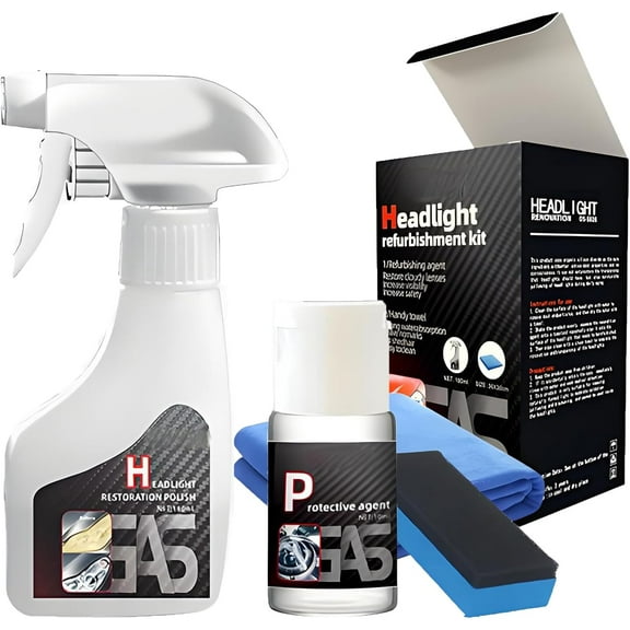 2026 Headlight Restoration Spray Kit, Headlight Restoration Spray, Multifunctional Car Headlight Polishing for All Vehicle Types