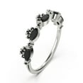 thumbnail image 2 of 1.1ct black diamond moissanite Chantilly 18K White Gold Over Silver Wedding Ring, 2 of 4