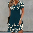 thumbnail image 2 of Women's Casual Dresses UK Elegant Party Summer Leaf Sleeves Hollow Neckline Dress Long Skirt Plus Size Ladies Wedding Guest Formal Cocktail Dresses Clubbing Evening Gowns, 2 of 5