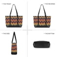 thumbnail image 6 of FORMRS Canvas Laptop Tote Bag for Women with 15.6" Computer Compartments Shoulder Handbag, Brown Geometric, 6 of 7