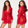 thumbnail image 1 of Nueva ropa de dormir de talla grande S-3XL para mujer, camisón de encaje a la moda para mujer, picardías, liguero ajustado, ropa de dormir Sexy de malla Deng Xun unisex, 1 of 2