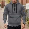 thumbnail image 4 of Hoodies for Men 2025 Long Sleeve Half Zipper Essentials Hooded Sweatshirt with Pockets Pullover Hoody Mens Hoodies, 4 of 5