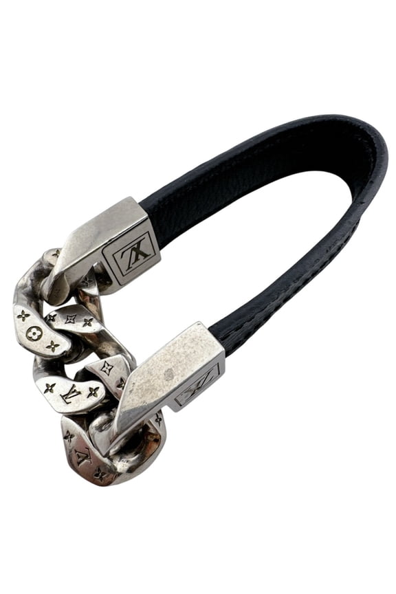 Pre-Owned LOUIS VUITTON Louis Vuitton M6552 Bracelet Mono Chain Monogram Eclipse Black