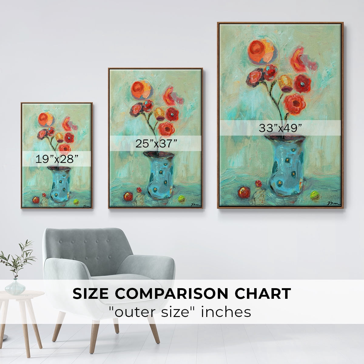 Orange Pop Framed Premium Gallery Wrapped Canvas - Ready to Hang
