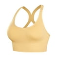 thumbnail image 3 of Penkiiy Sports Bras for Women Women Bra Quick Drying Fitness Yoga Running Sports Seamless Underwear Vest light yellow Bras, 3 of 5