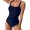 Navy blue, variant on Womens Padded Push Up Monokini Pieced Swimsuit Bathing Suit Tummys Control Swimwears
