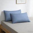 thumbnail image 4 of Oioii 2PCS 20x26in Summer Envelope Style Pillowcases, Soft Breathable Bedding, Simple Design, for Dorm, Bedroom and Home Daily Use,Blue, 4 of 6