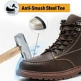 thumbnail image 6 of Steel Toe Work Boots Safety Shoes for Men Women Leather Waterproof Safety Shoes Lightweight Industrial Sneakers Trainers, 6 of 8