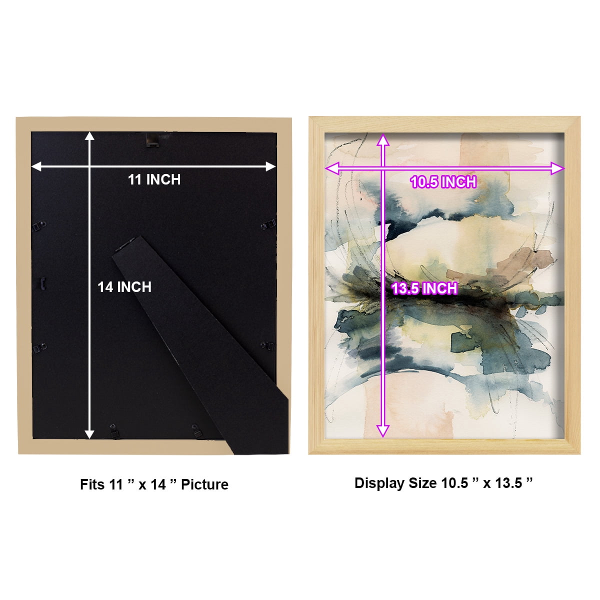 Winter Shoal II - Framed Print w/glass - Natural Wood