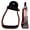 Red, variant on HILASON Western Aluminium Slanted Horse Stirrups Floral Engraved Silver Wide Rubber Grip