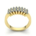 thumbnail image 3 of 1.5ct Round Not Enhanced Mens Cluster 3Row Anniversary Wedding Band Solid 14K Rose, White or Yellow Gold GH I1, 3 of 3