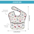 thumbnail image 4 of Kdxio Cute Dinosaur Bibs For Babies, Baby Bibs for Eating, Toddler Bibs, Waterproof Bibs, Feeding Bibs, for Toddlers, Boys, Girls, 4 of 8
