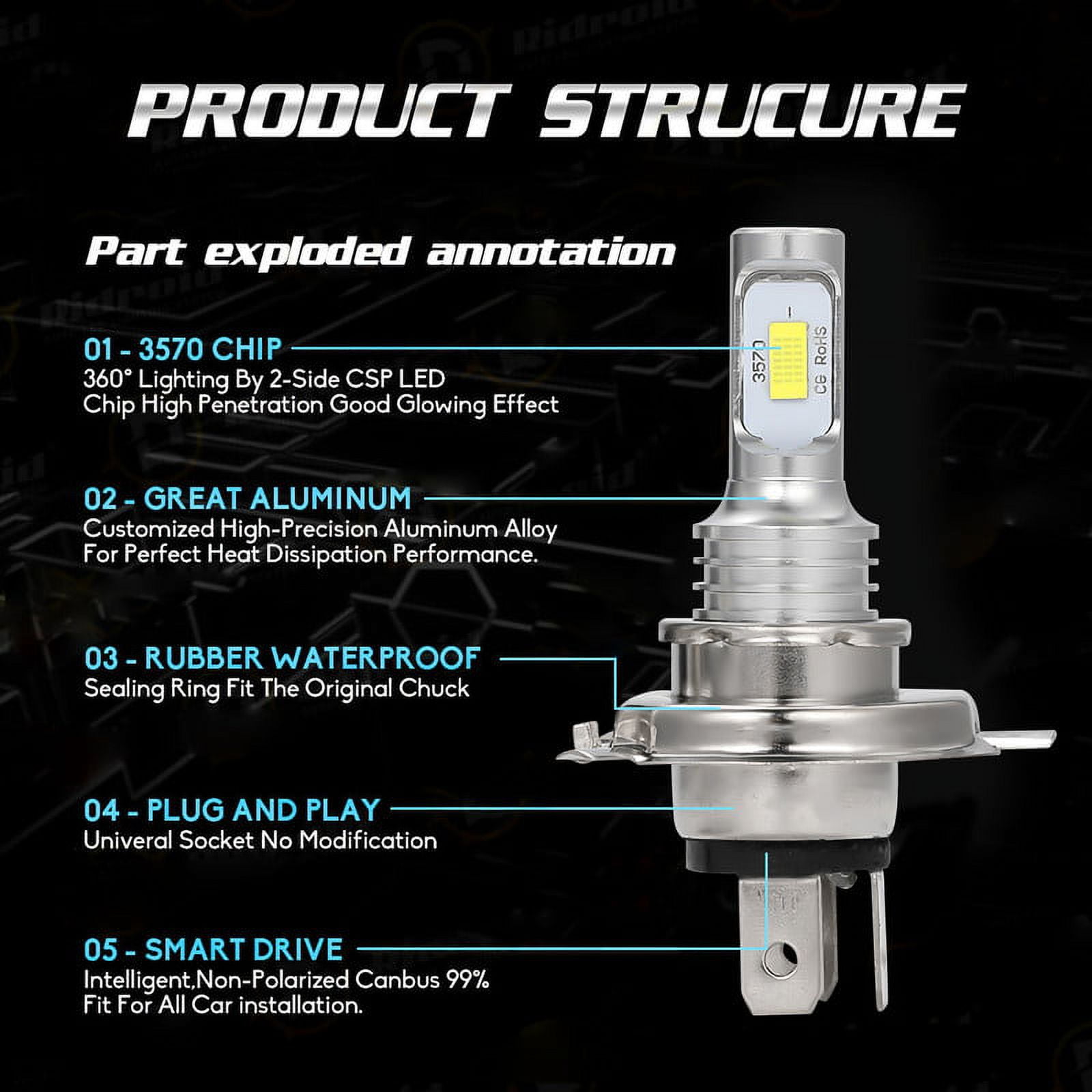 Super LED light bulb for YAMAHA Motorcycle XV250 V Star 250 2008