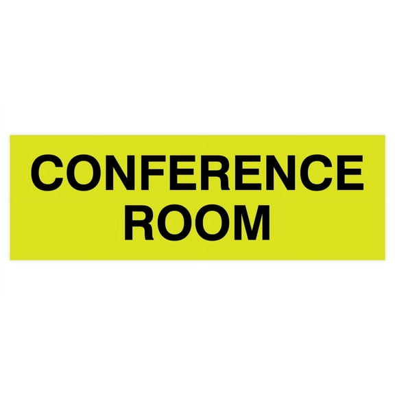 Basic Conference Room Sign (Yellow / Black) - Large