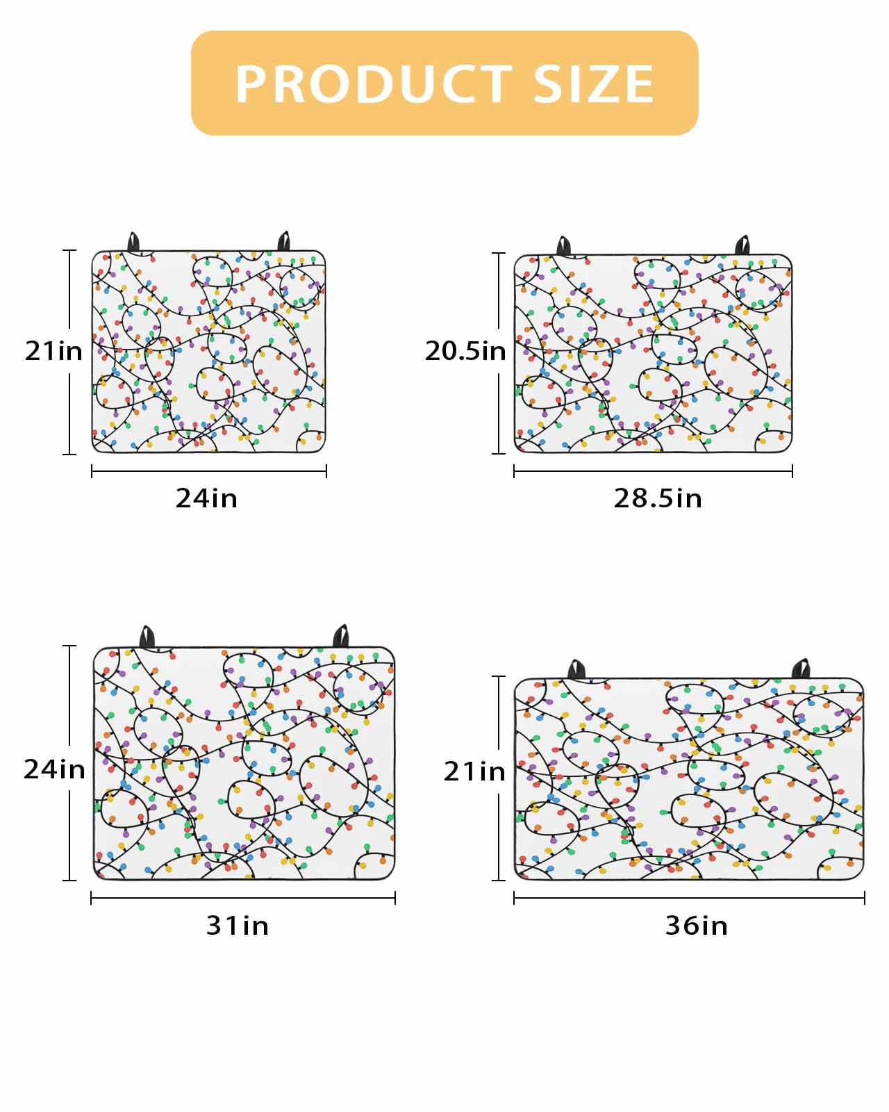 Large Induction Cooktop Protector Mat Christmas Stove Top Covers for Electric Stove, New Year Colorful Lights Stripes Lines Decorative Stove Burner Cover Mats, Glass Top Stove Cover