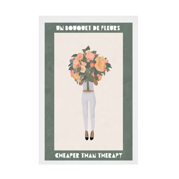 Trademark Fine Art Sarah Manovski Flowers girl therapy Canvas Wall Art
