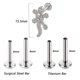 thumbnail image 1 of 1PC G23 TitaniumSteel 16G CZ Gem Moon Labret Lip Bar Ring Crystal Flower Ear Cartílago Tragus Helix Piercing Tornillo Fit Top 16g Tan Jianjun unisex, 1 of 2