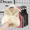 thumbnail image 5 of GYRATEDREAM Infant Toddler Baby Fall Winter Fleece Vest Coat Boys Girls Sleeveless Button down Jacket Outwear with Pockets Warm Clothes for 6 Months-5 Years, 5 of 6