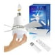thumbnail image 1 of Lámpara de ventilador de techo con control remoto, enchufe E27, motor silencioso de 3 velocidades, temporizador de 2H/4H, LED regulable 3000K–6000K, para dormitorio, cocina, sala (blanca 30w), 1 of 7