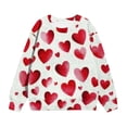 thumbnail image 6 of LckLvx Girls Boys Valentine's Day Sweatshirts Crewneck Cute Heart Print Casual Pullover Trendy Kids Long Sleeve Shirts, 6 of 8