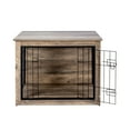thumbnail image 6 of ZephyPaws 32.68" Dog Crate Furniture , Medium Wooden Dog Crate with Double Doors, Dog Furniture, Indoor Dog Kennel, Medium, 6 of 9