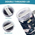 thumbnail image 5 of SKYSONIC 40 oz Trendy Floral Tumbler with Handle and Straw Lid, Insulated Cup Reusable Stainless Steel Water Bottle Travel Mug, 5 of 7