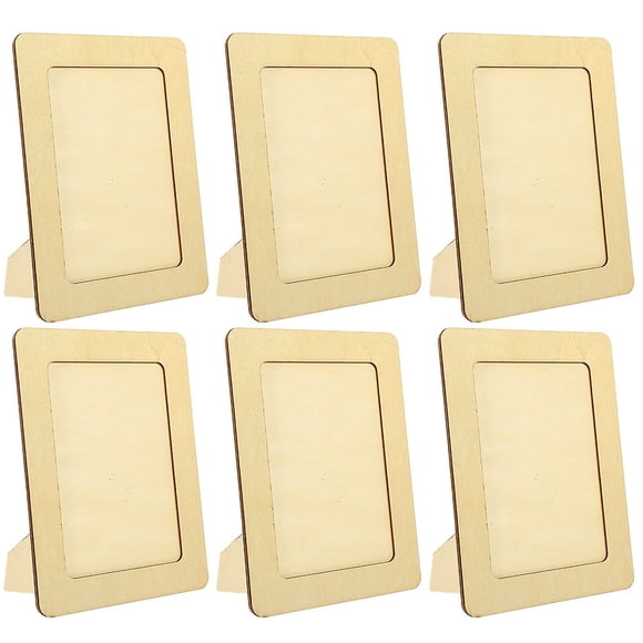 EIGTHTAIL Frame Picture Frames Photo Wood Unfinished Diy Wooden Paint Your Own Display Painting Flower Blank Pressed Craft Artwork
