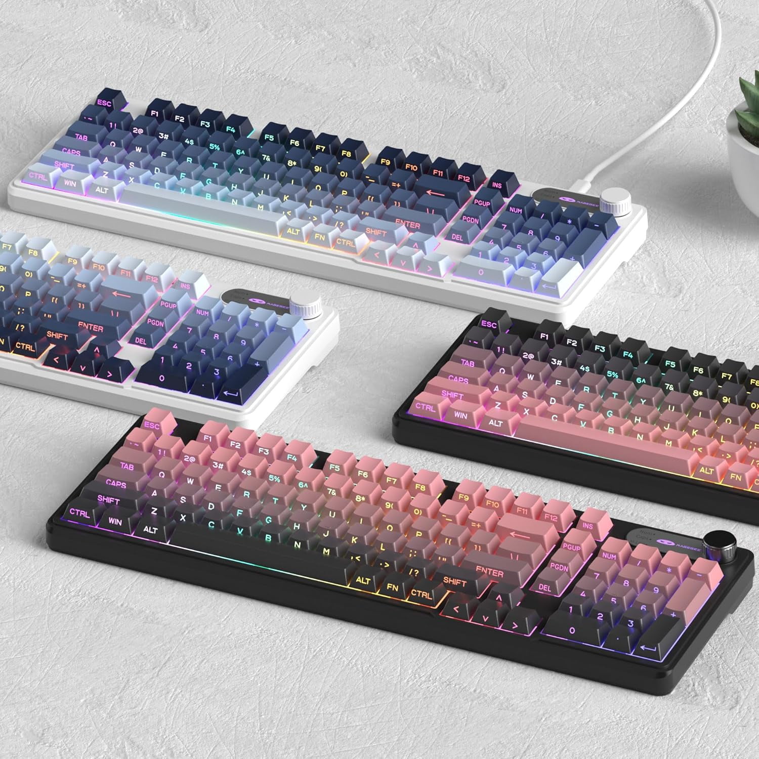 MageGee Keyboard GK960 98 Keys 95% Layout Keyboards, Type-C Connected Keyboard, Side Engraved ABS Keycaps, for PC/Loptop/MAC