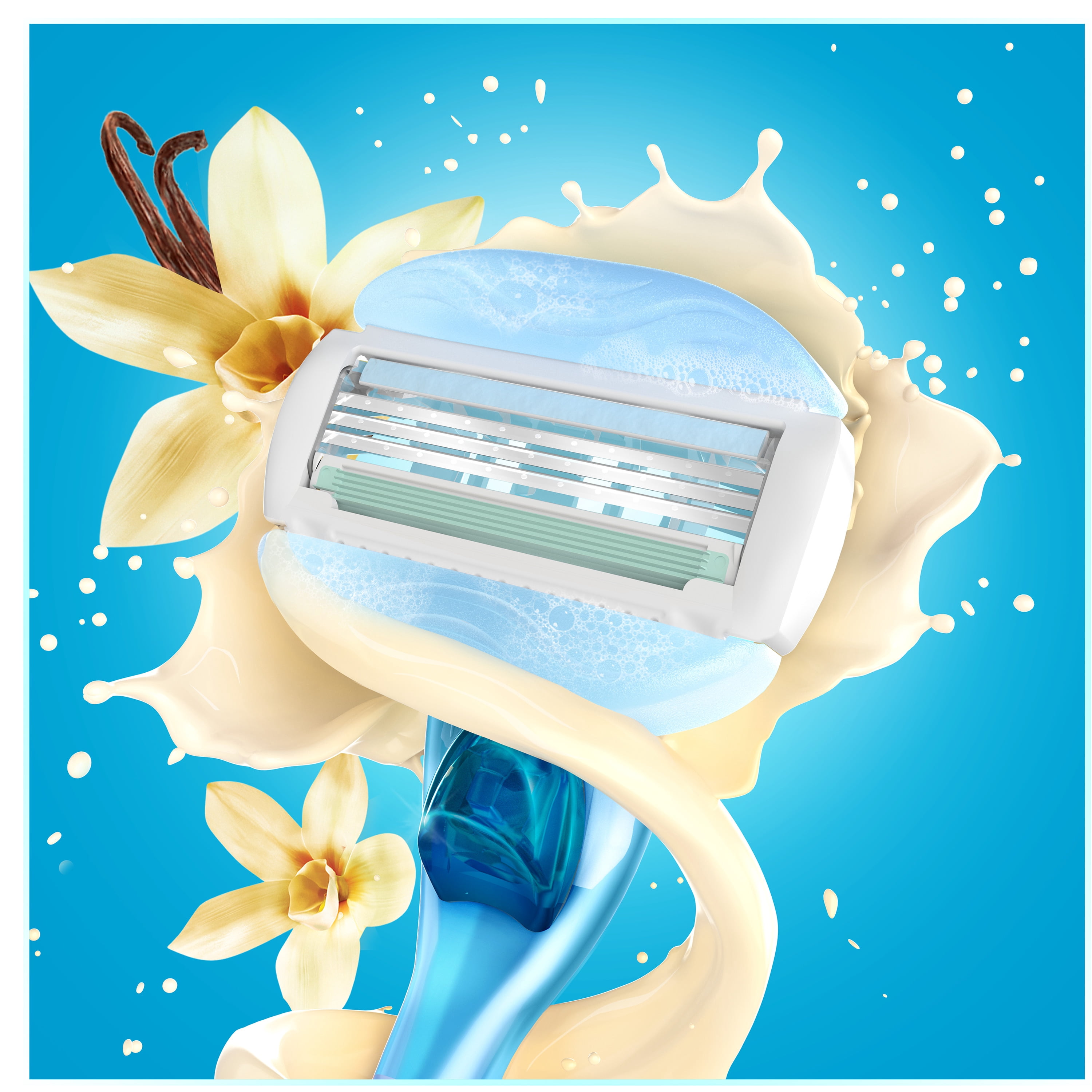 Gillette Venus ComfortGlide Vanilla Creme Razor Blade Refills, 6 ct