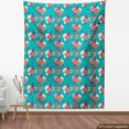 thumbnail image 4 of Floral Upholstery Fabric by the Yard, Peony Bouquet Celebration Themed Illustration on Dotted Vintage Style Background, Decorative Fabric for DIY and Home Accents, Multicolor by Ambesonne, 4 of 5