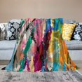 thumbnail image 2 of Orinice Brush Strokes Warm Lightweight Blanket Soft Fleece Throw Blanket for All Seasons Living Rooms Sofa Decor Cow Gifts Blanket 60x80in, 2 of 6