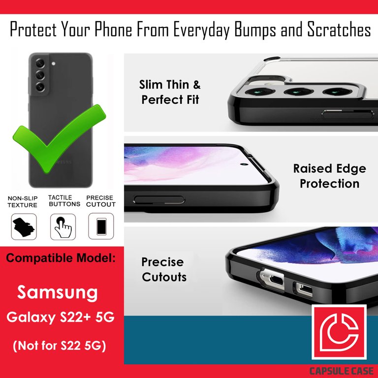 Capsule Case Compatible with Galaxy S22 Plus [Slim Style Heavy
